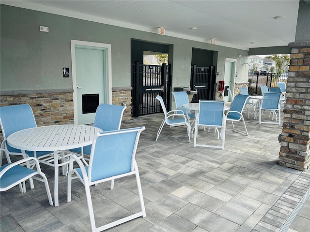 view of patio / terrace featuring outdoor dining area