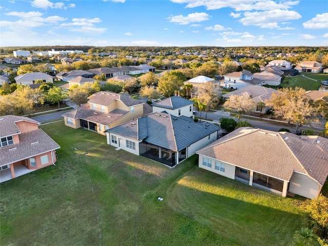 drone / aerial view with a residential view