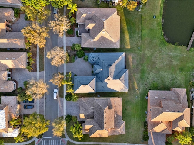 aerial view featuring a residential view