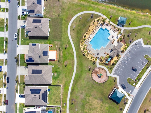 birds eye view of property featuring a residential view