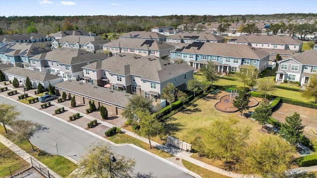 aerial view featuring a residential view