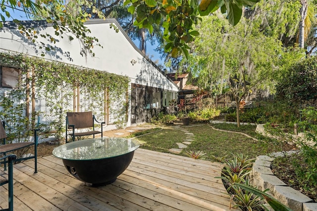 view of wooden deck