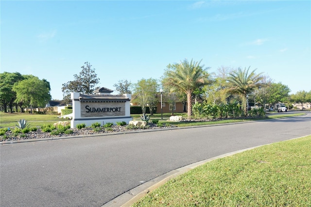 view of road featuring curbs