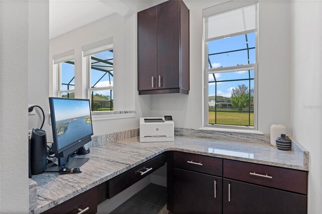 home office with a wealth of natural light