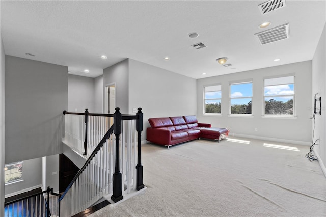 interior space with visible vents and baseboards