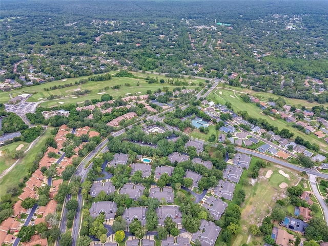 aerial view with a residential view