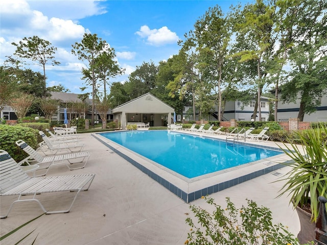 pool featuring a patio