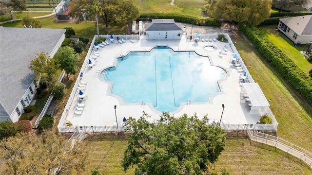 birds eye view of property