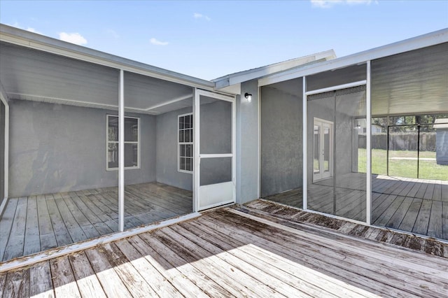 wooden deck with fence