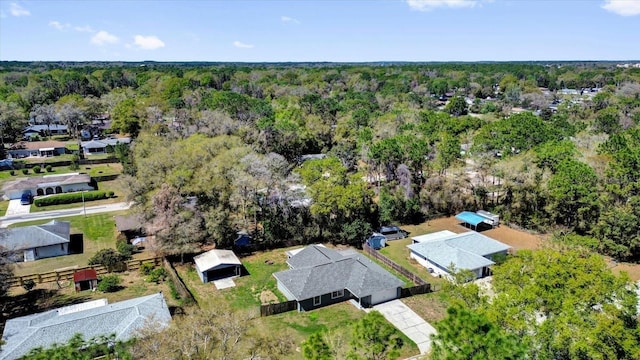 bird's eye view with a forest view