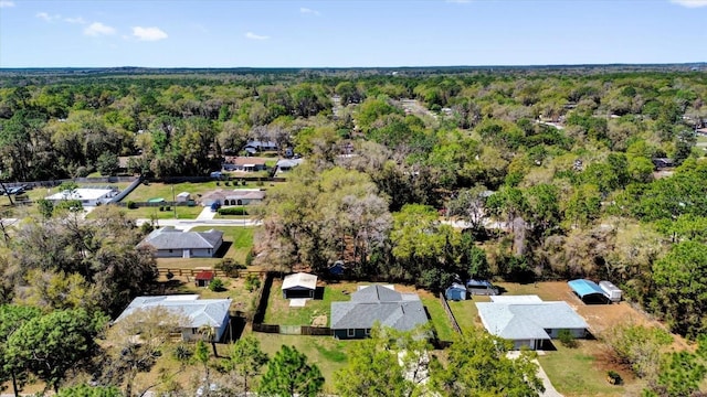 aerial view with a forest view