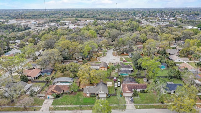 drone / aerial view with a residential view