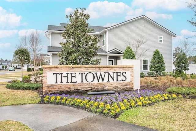 view of community sign