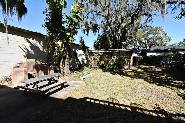 view of yard featuring a patio area