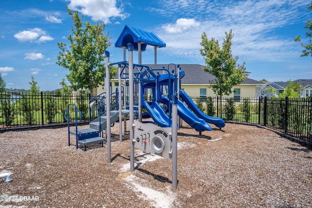 community playground with fence