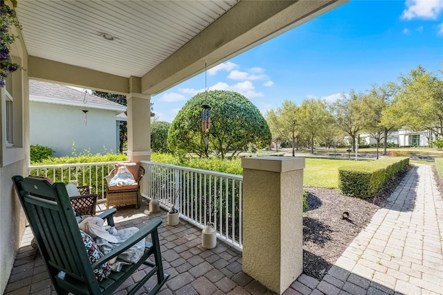 view of patio with covered porch