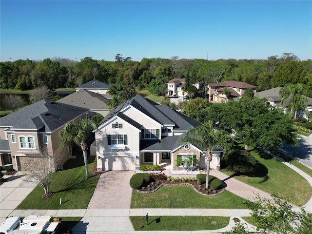 bird's eye view with a residential view