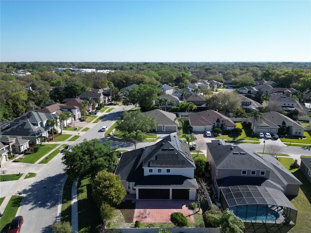 aerial view featuring a residential view