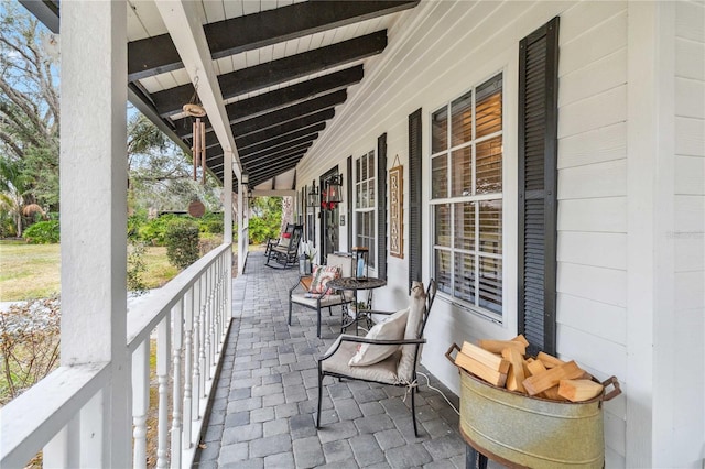 view of patio / terrace with a porch