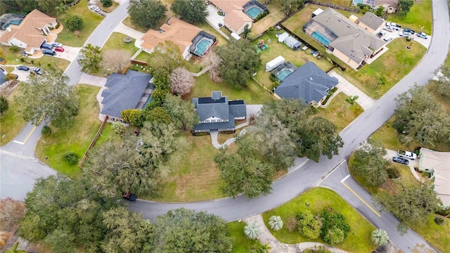 aerial view featuring a residential view