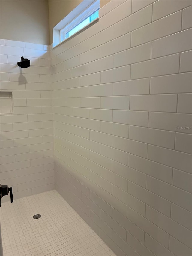 full bathroom with a tile shower