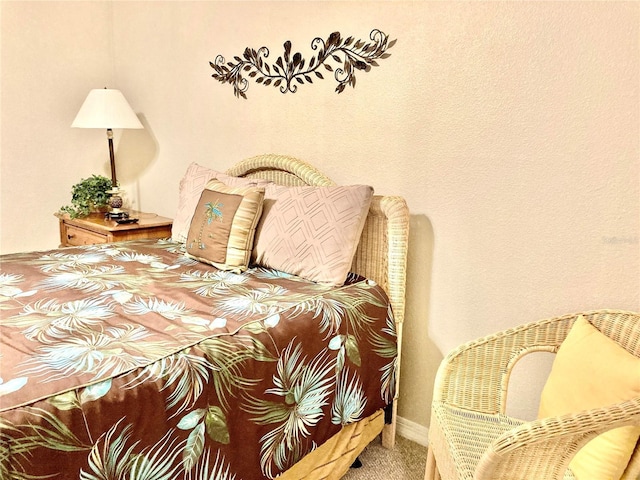 bedroom with carpet floors