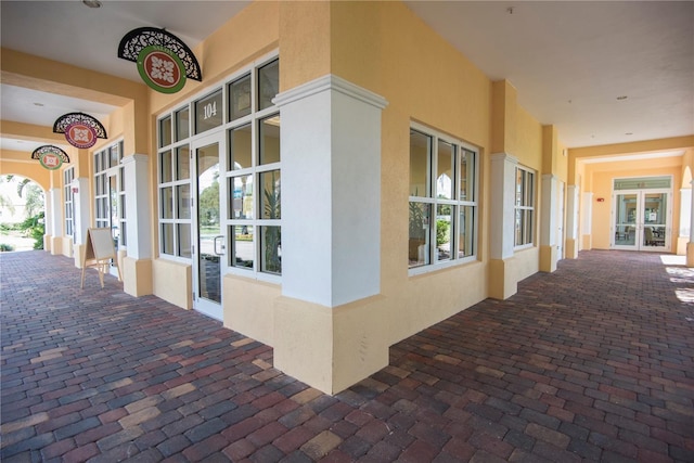 view of patio / terrace featuring french doors