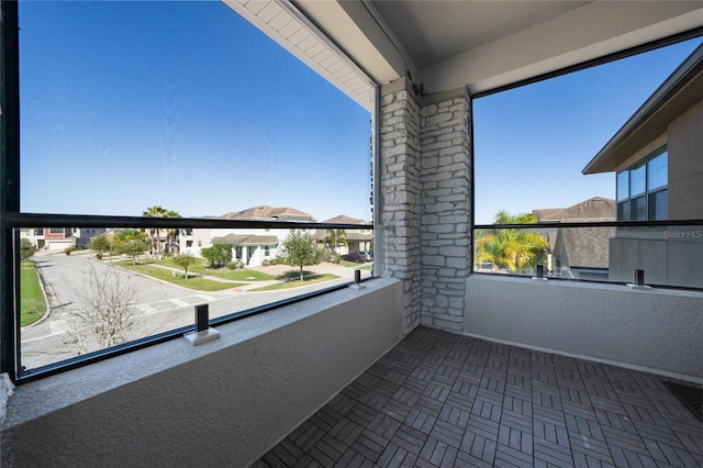 balcony with a residential view