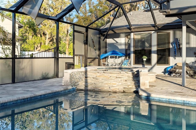 1475 Kettledrum Trl, Deltona, FL 32725 - outdoor pool featuring a patio, a lanai, and fence