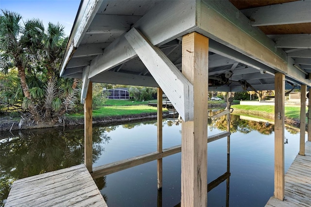 1475 Kettledrum Trl, Deltona, FL 32725 - dock area featuring a water view and boat lift