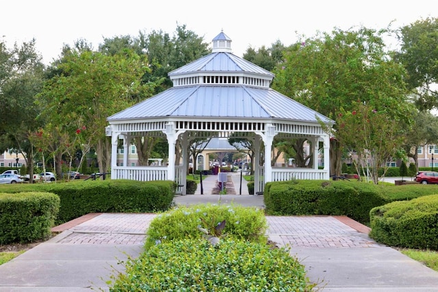 view of home's community with a gazebo