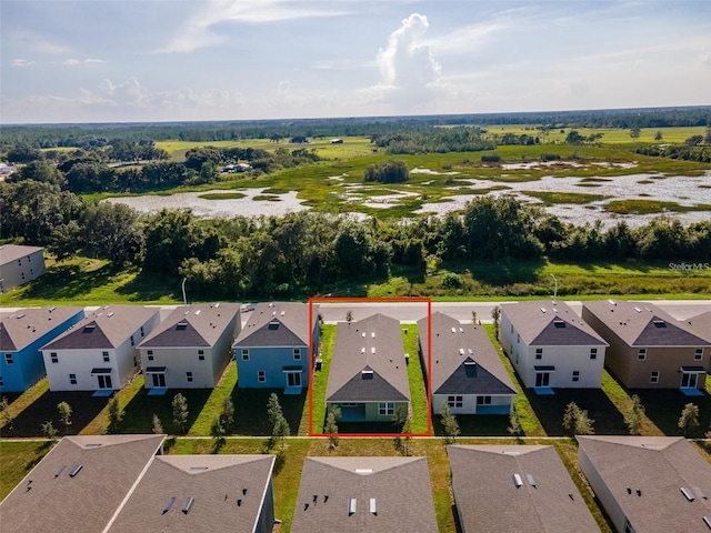 bird's eye view with a residential view