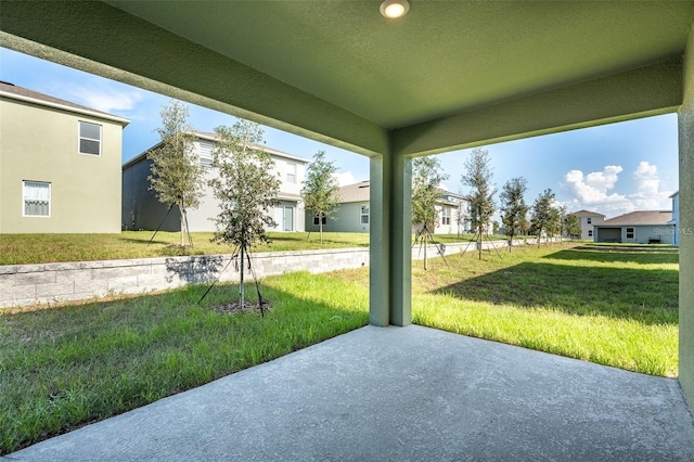 view of patio / terrace featuring a residential view