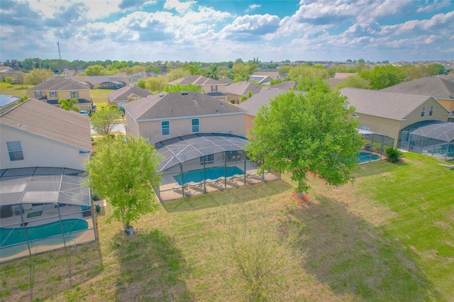 aerial view featuring a residential view