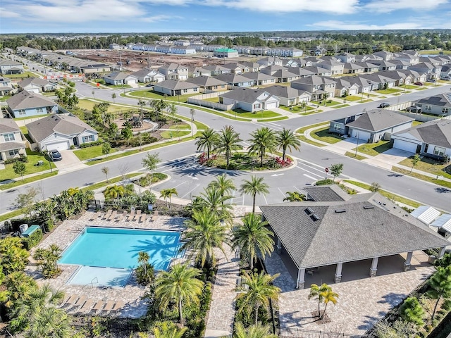 birds eye view of property featuring a residential view