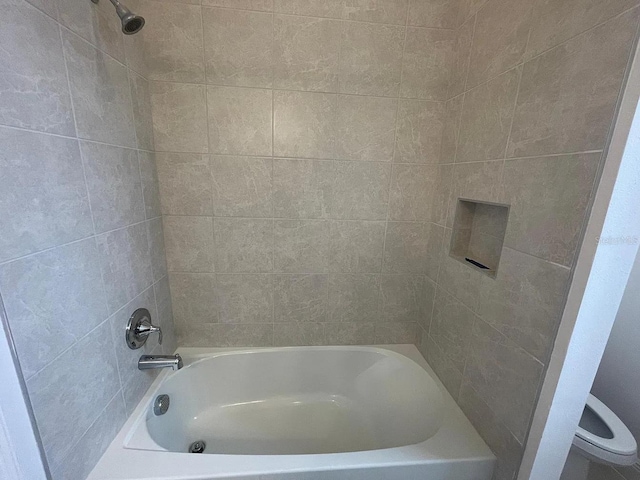 full bath featuring washtub / shower combination