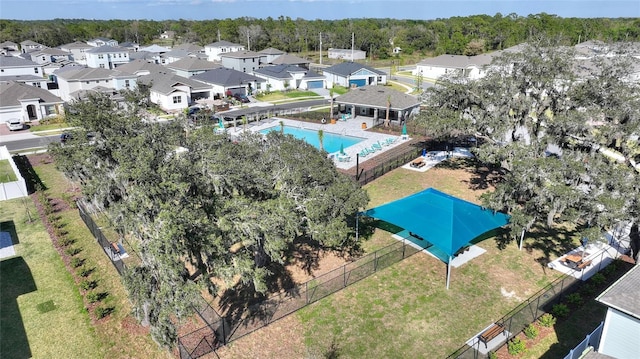 birds eye view of property featuring a residential view