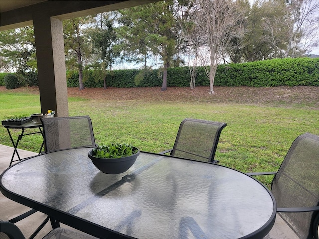 view of patio with outdoor dining area