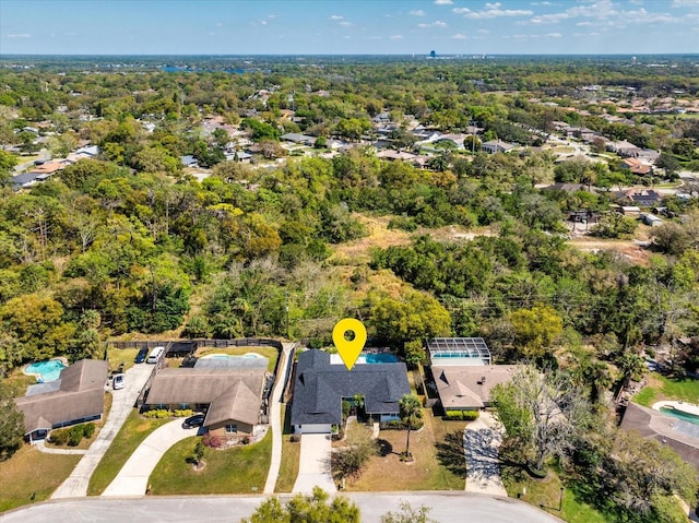 aerial view with a view of trees