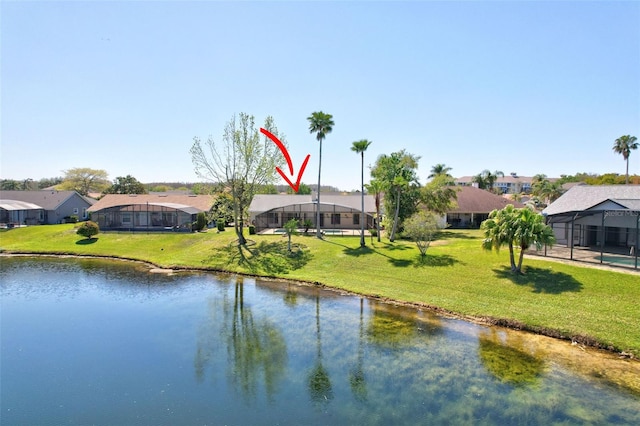 water view with a residential view