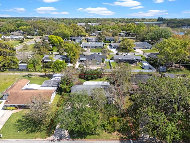 aerial view with a residential view