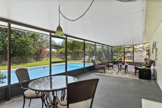 sunroom / solarium with plenty of natural light