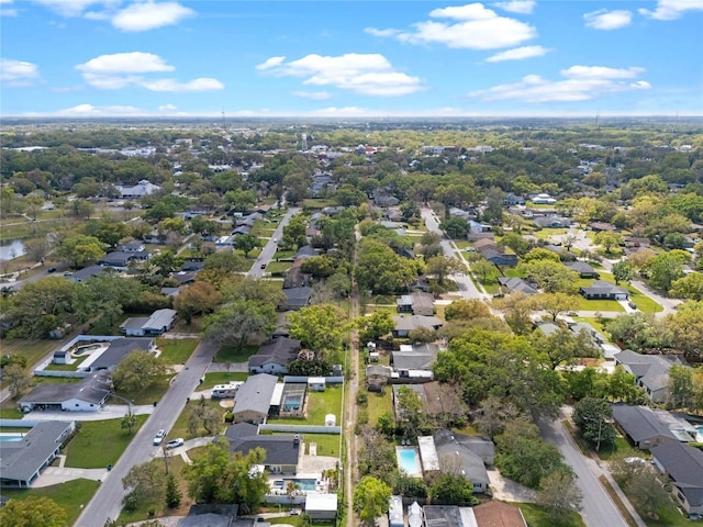 aerial view with a residential view