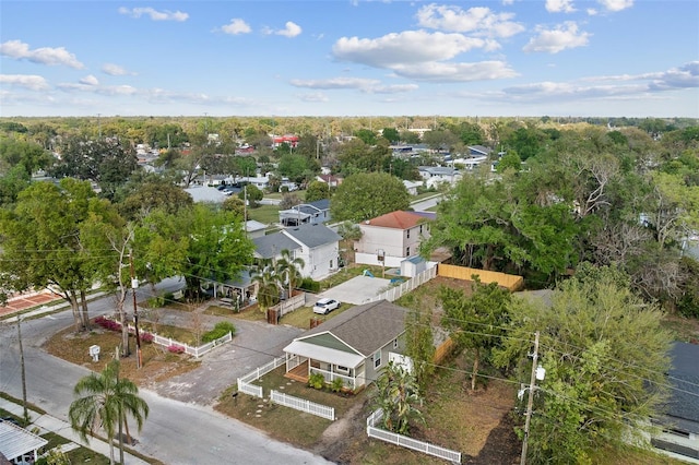 bird's eye view with a residential view