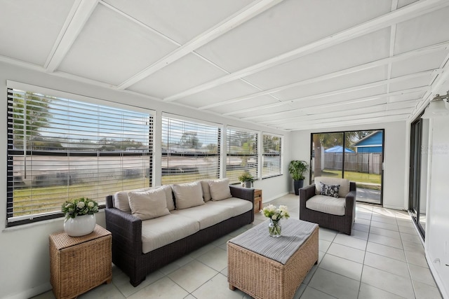 view of sunroom