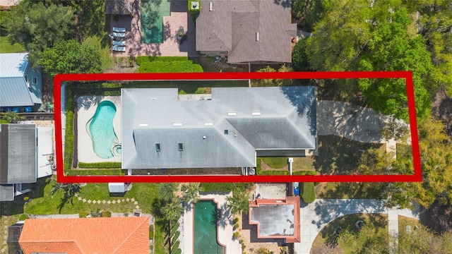 birds eye view of property