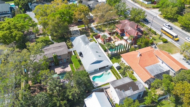 drone / aerial view with a residential view