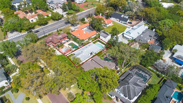 birds eye view of property featuring a residential view