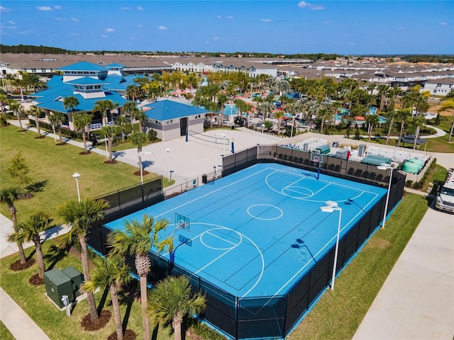 bird's eye view with a residential view