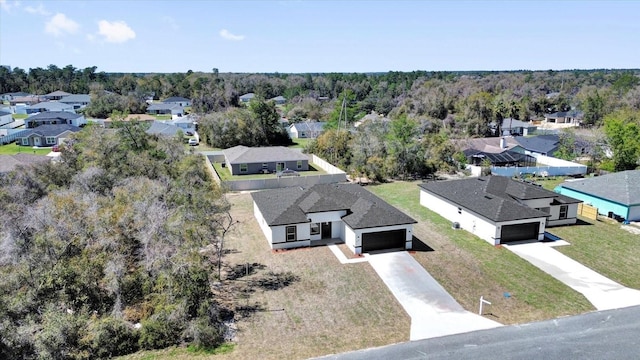 drone / aerial view with a residential view